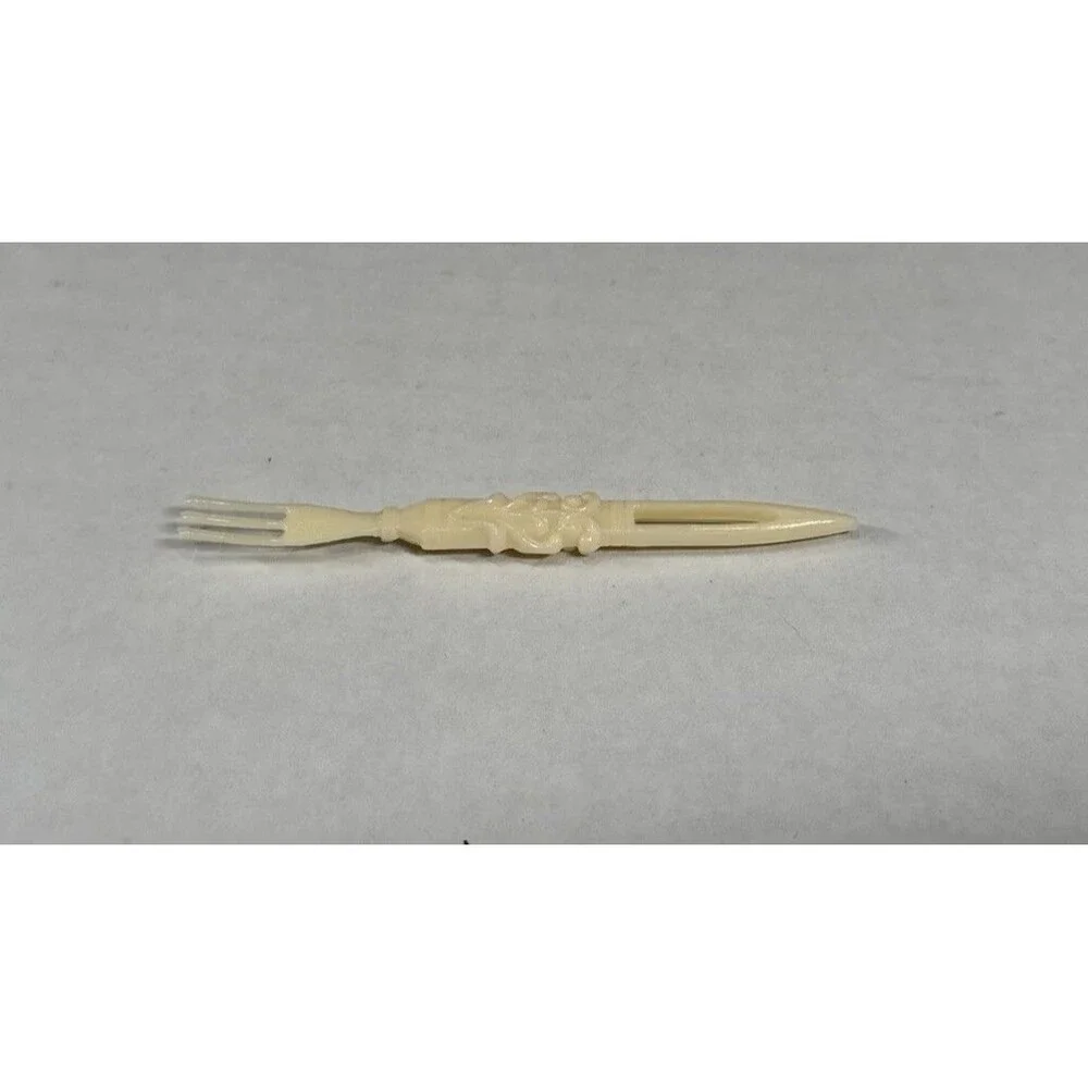Party Forks for Party, Beige Plastic Mini Cocktail Appetizer Fork Picks 75ct